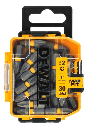 Juego De Puntas Phillips Max Fit Dewalt Ph2 X 30 Piezas