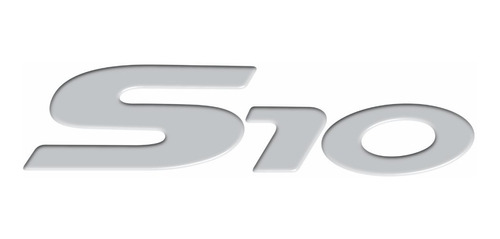 Emblema Adesivo Resinado Chevrolet S10 Traseiro Prata S10r46