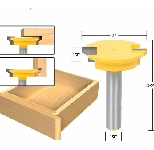 Broca Para Router Para Ensamble De Cajones De 1/2pLG (jgo)