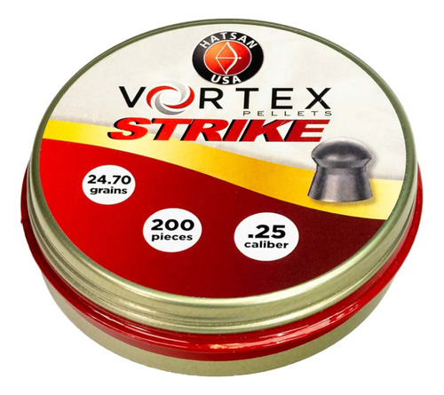 Pellets/ Diábolos Calibre 25 Vortex Strike, 24.70 Grains
