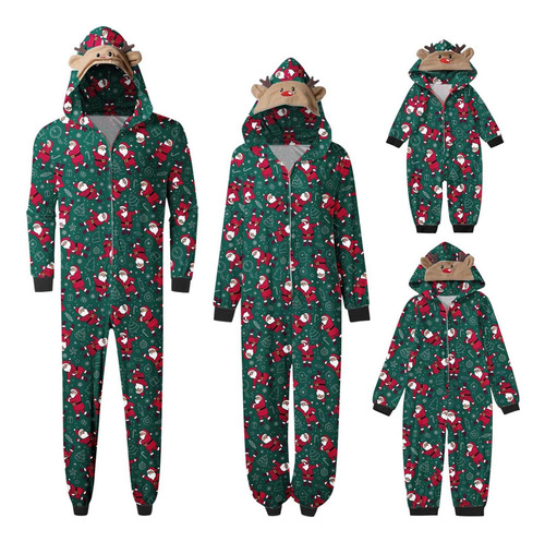 Conjunto Familiar Juego Invierno Para Familia Pijama Navidad