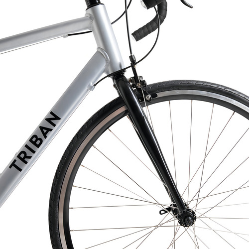 Bicicleta De Estrada Rc100 Triban Cor Prata Xl