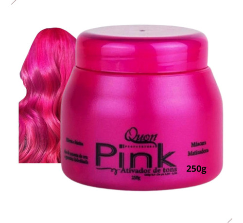  Tonalizante Rosa Pink Claro Pinta Cabelo Sem Amônia 250g Quo Tom Pink Rosa