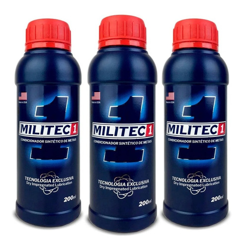 3 Unidades De Condicionadores De Metais Militec-1 200ml C/nf