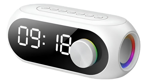 Parlante S8 Bluetooth Con Reloj Despertador Luz Led