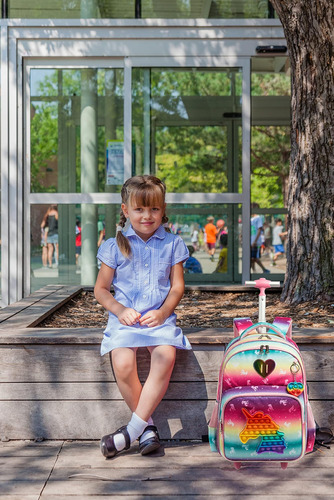 Meetbelify Mochila Con Ruedas Unicornio Para Niñas Mochilas