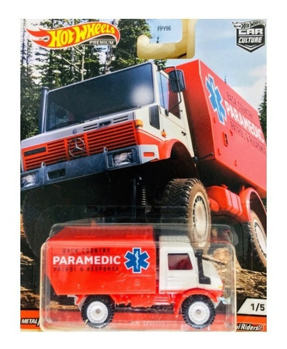 Camión Hot Wheels Todo Terreno Mercedes Unimog Paramedico