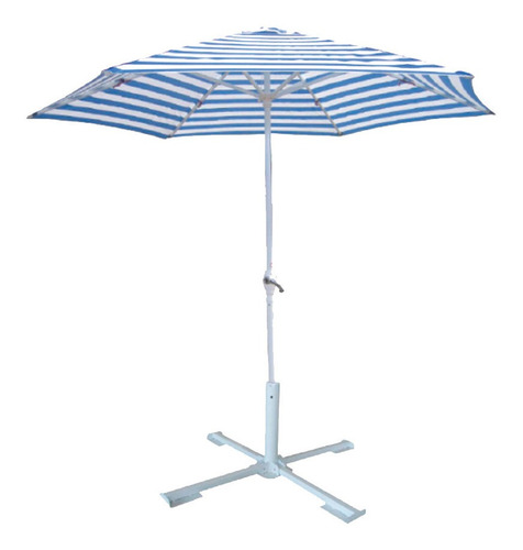 Sombrilla Parasol Jardin Grande Con Manija Y Base 2.5 Mts