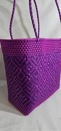 Bolsa Bolsa De Mano Tote Bag Color Rosa Y Azul