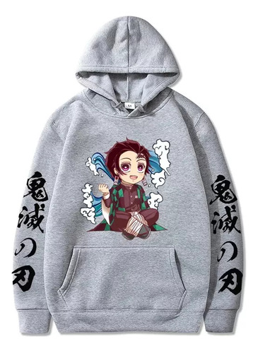 Canguro Felpa Con Estampado Demon Slayer Tanjiro Unisex