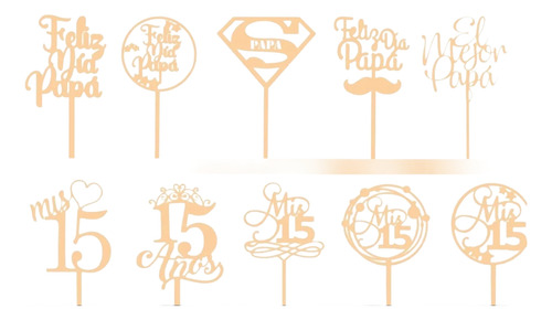 Super Promo 100 Topper Mdf 3mm Gran Variedad.para Pintar