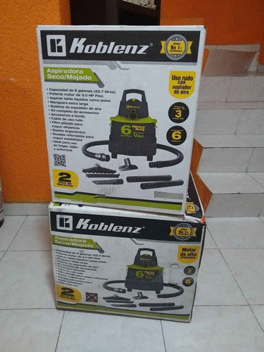 Aspiradora Koblenz Wd-6 K2 Seco-mojado 6 Galones 3.0hp Negro (Reacondicionado)