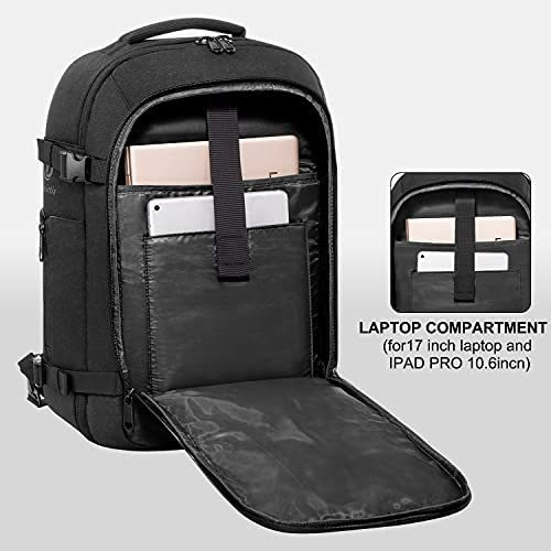 Mochila De Viaje Para Laptop De 40 Lt Unisex- Negro
