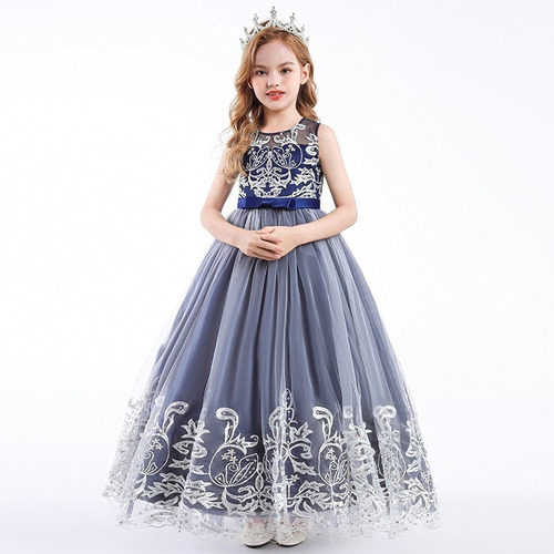 Vestido De Princesa Elegante Con Lentejuelas Para Niña