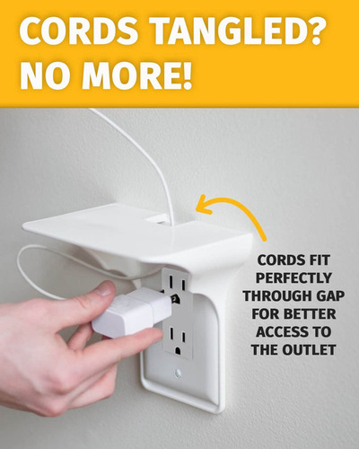 Estante Con Enchufe De Pared De 1 Pieza, Organizador Platead