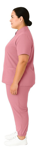 Pijama Quirurgica Antifluidos Dama Tallas Plus 5xl Rosa Lisa 5xg