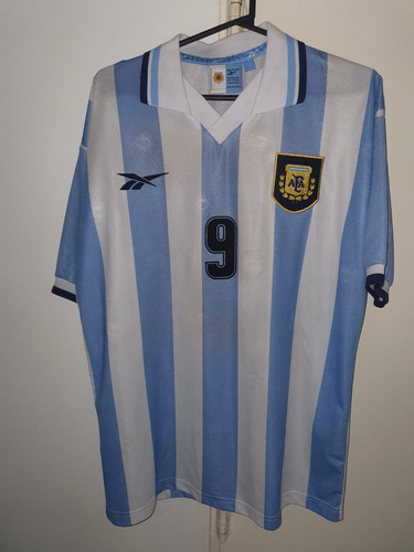 Camiseta Seleccion Argentina Reebok 1999 Titular #9 Batistut