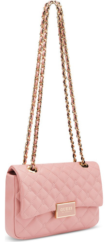 Bolsa Guess Factory Vg959670-poe Acabado de los herrajes Níquel Color Rosa claro Correa de hombro Rosa claro Diseño de la tela Lisa