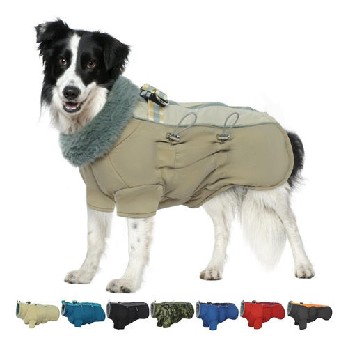 Ikipuko Chaqueta Acolchada Cálida Para Perros, Abrigo Con Cr