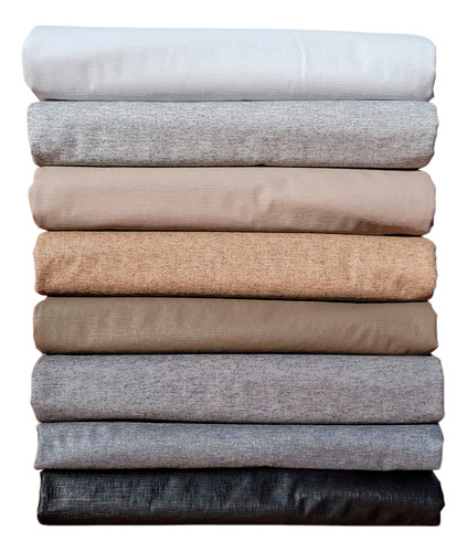 Mantel Ecocuero Redondo 1.80 Kipling Lino Chenille C/uniones Color Gris