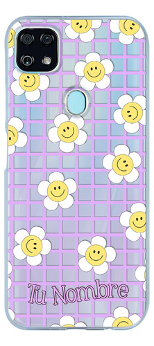 Funda Para Zte Para Mujer Flores Felices Con Tu Nombre