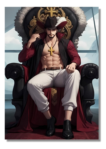 Cuadro De Aluminio One Piece 40x30 Cm Mihawk El Poderoso