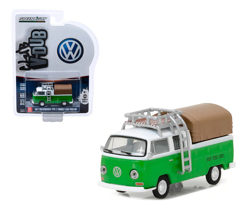 Vw Combi Type 2 Pick Up 1971 V Dub Greenlight Escala 1/64 Color Verde