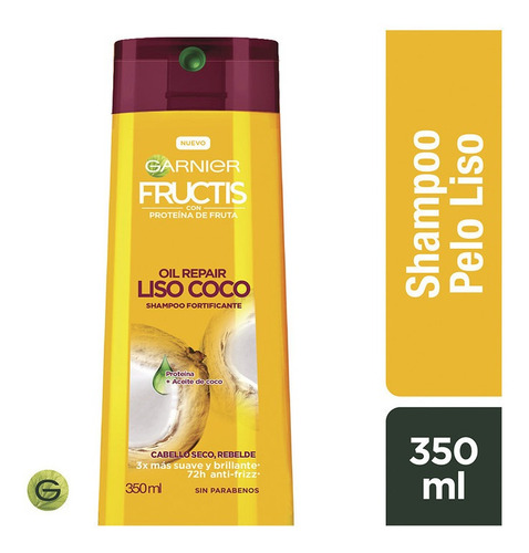 Sp. Fructis Oil Repair Liso Coco Cabello Seco Rebelde 350ml