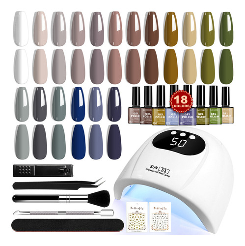 Lámpara De Uñas Gel Para Manicura Semipermanente Uv Tool Kit