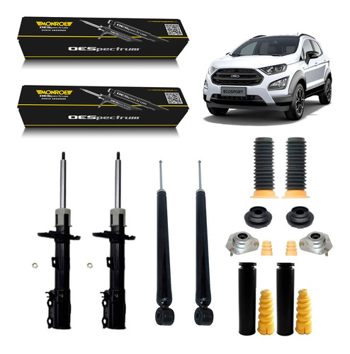 4 Amortecedores Monroe + Kits Ford New Ecosport 4x4 2012/