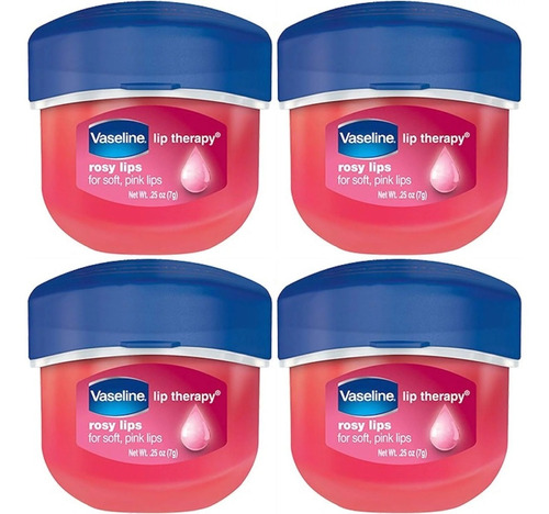 Vaseline Lip Therapy Rosy Lips 7g Pack4