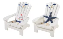 Comprar 2 Silla Miniatura Madera Mini Playa Nautica Casa Muñeca Para