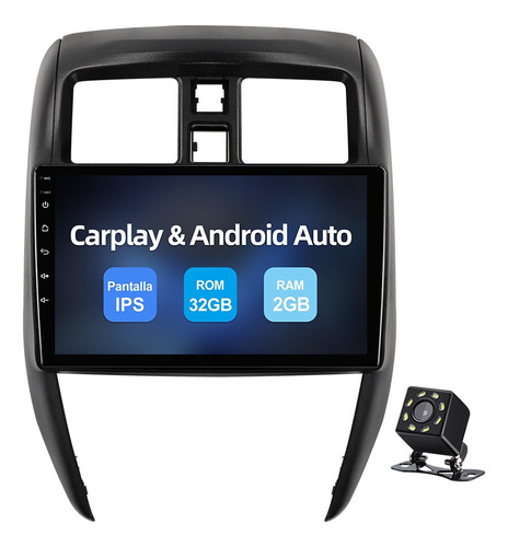 Estéreo Carplay Cámara Para Nissan Versa Sedan 2015-2019 Gps