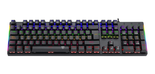 Imagen 2 de 5 de Teclado Gamer T-dagger T-tgk310-bl Naxos Rainbow Blue Switch