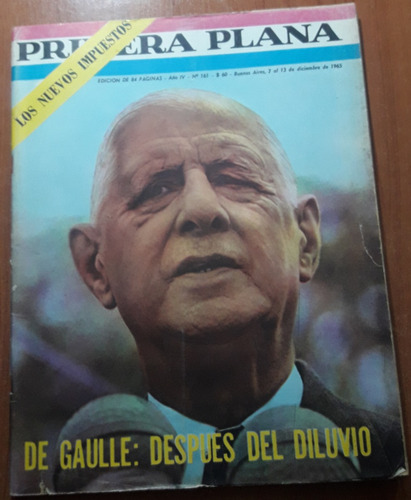 Revista Primera Plana N°161  7 Al 13 De Diciembre De 1965