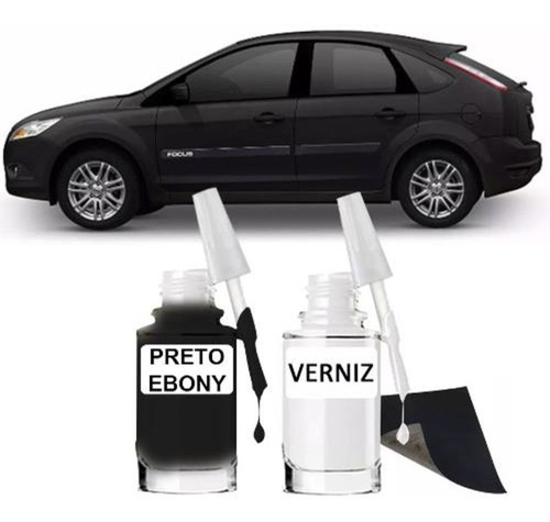 Tinta Tira Risco Automotivo Ford Focus Preto Ebony