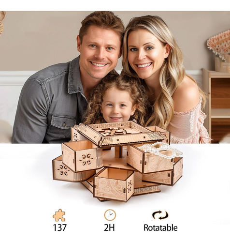 Puzle Mecanico De Madera 3d Con Forma De Dragon, Diy M...