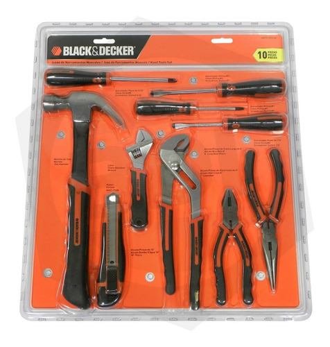 Kit De Herramientas Black Decker 10 Piezas Hdt51-910