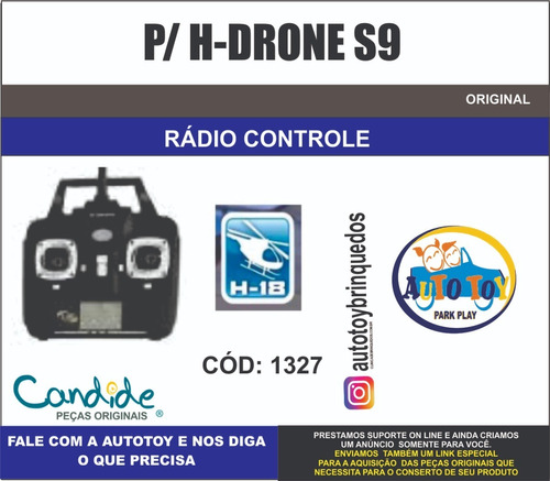 Drone S9 1327 - H-18  - Candide - Controle Remoto