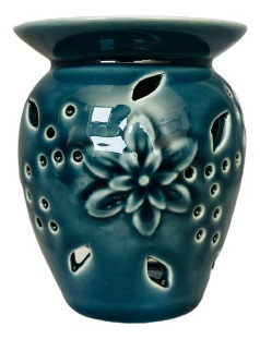 Difusor De Ceramica Flor Azul Design