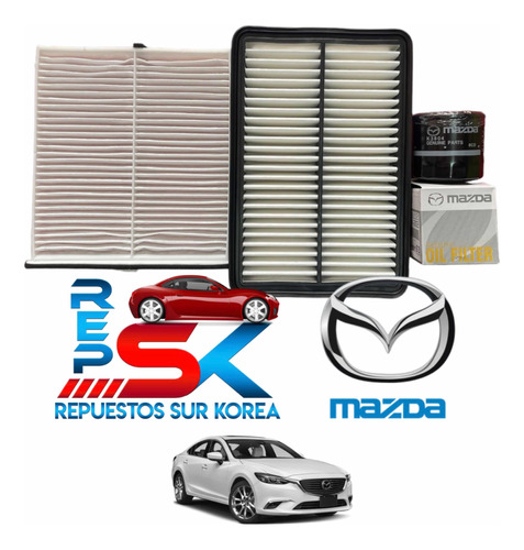 Kit De Filtros Mazda 6 2.0 Y 2.5 Bencinero 2014/2023 3piezas