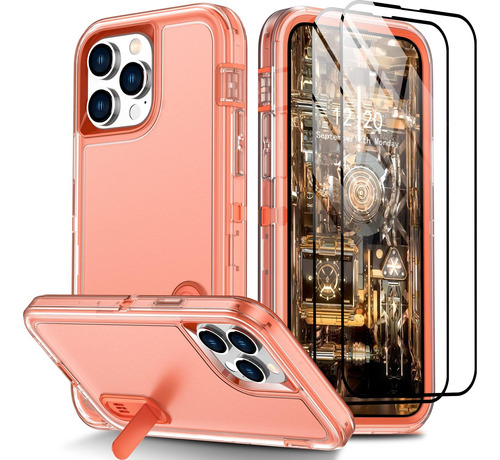 Funda Joytra Para iPhone 14 Pro Max Kick C/cam Pant Coral