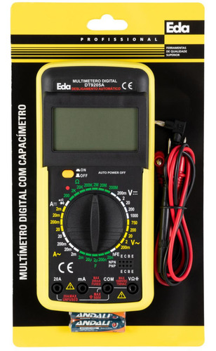 Multímetro Digital C/ Beep Tela Lcd Eletricista Profissional