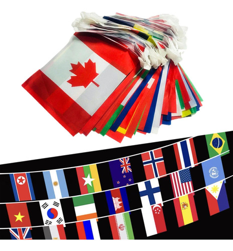 Conjunto De Pancartas De Banderas De Cadena, 14cmx21cmx15m