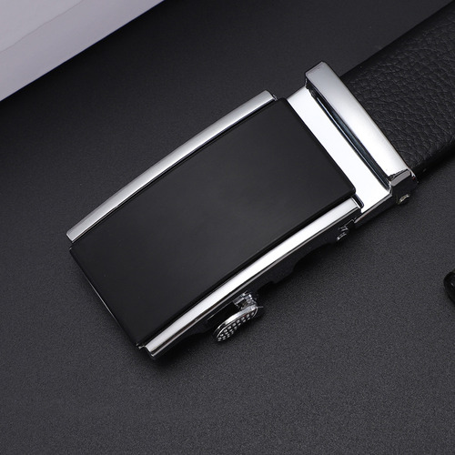 Cinturón De Cuero Suave Para Hombre Con Hebilla Automática