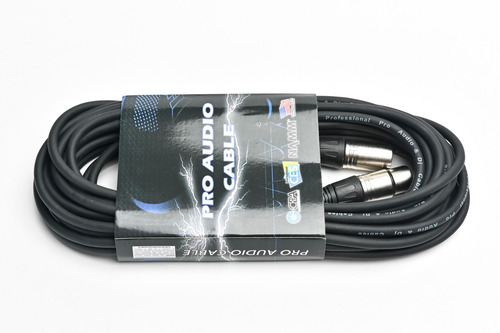 Cable Profesional Pro Audio Canon Xlr 9,1 Mts Negro Cuota