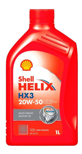 Lubricante Shell Helix Hx3 20w50 X1 Litro Mineral