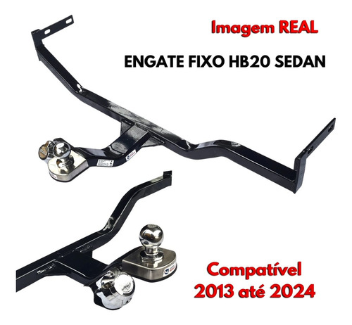 Engate Reboque Fixo Hb20 Sedan 2022 2023 2024 Tração 500kg