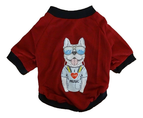 Polera Estampada Para Mascotas Talla L 36 X 24 Cm Polera Estampada Para Mascotas Talla L 36 X 24 Cm