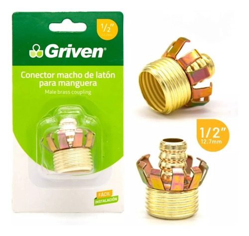 Conectores Macho-hembra Metálico P/ Manguera Griven® (combo)